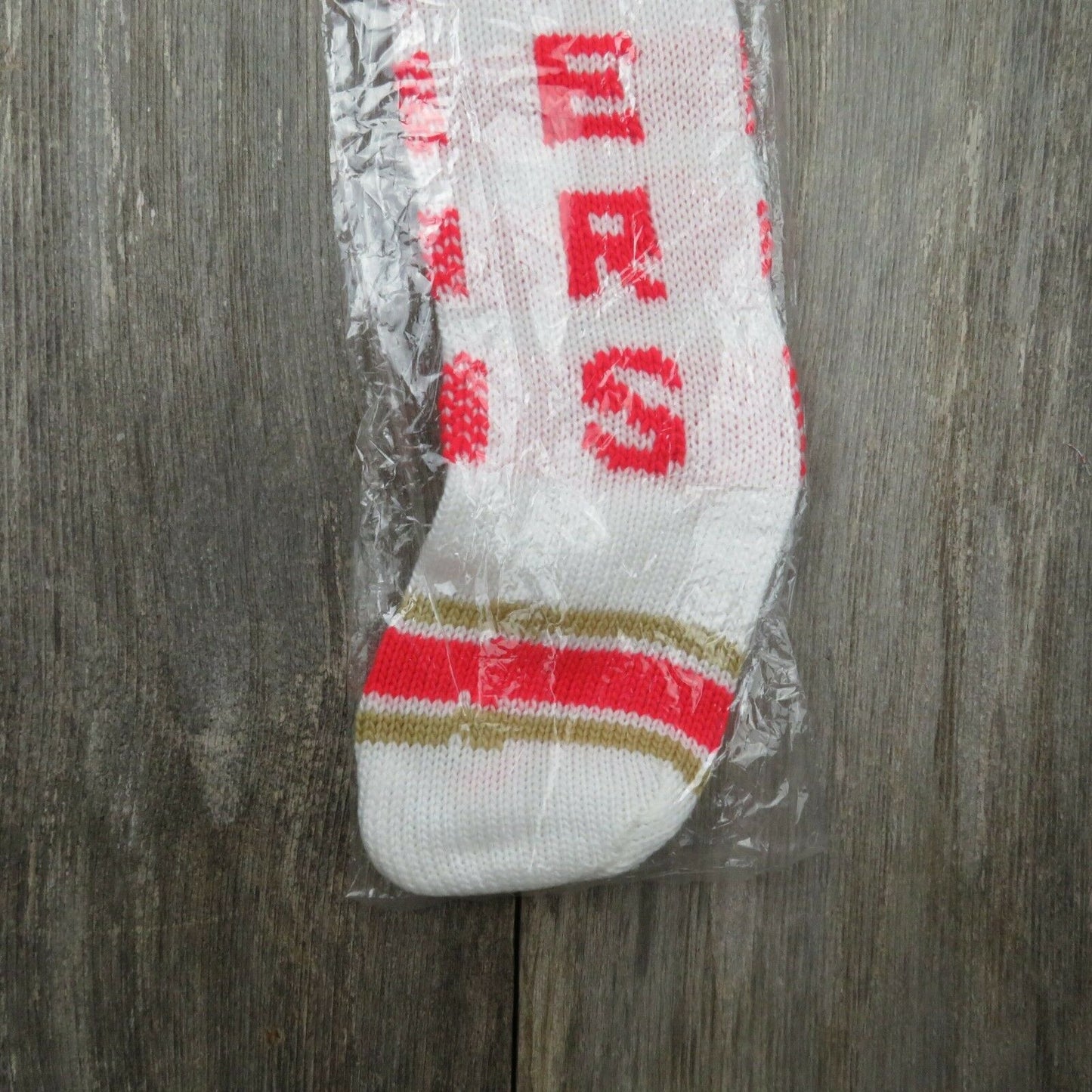 Vintage 49ers Christmas Stocking San Francisco NFL Knitted Knit Football st29 - At Grandma's Table