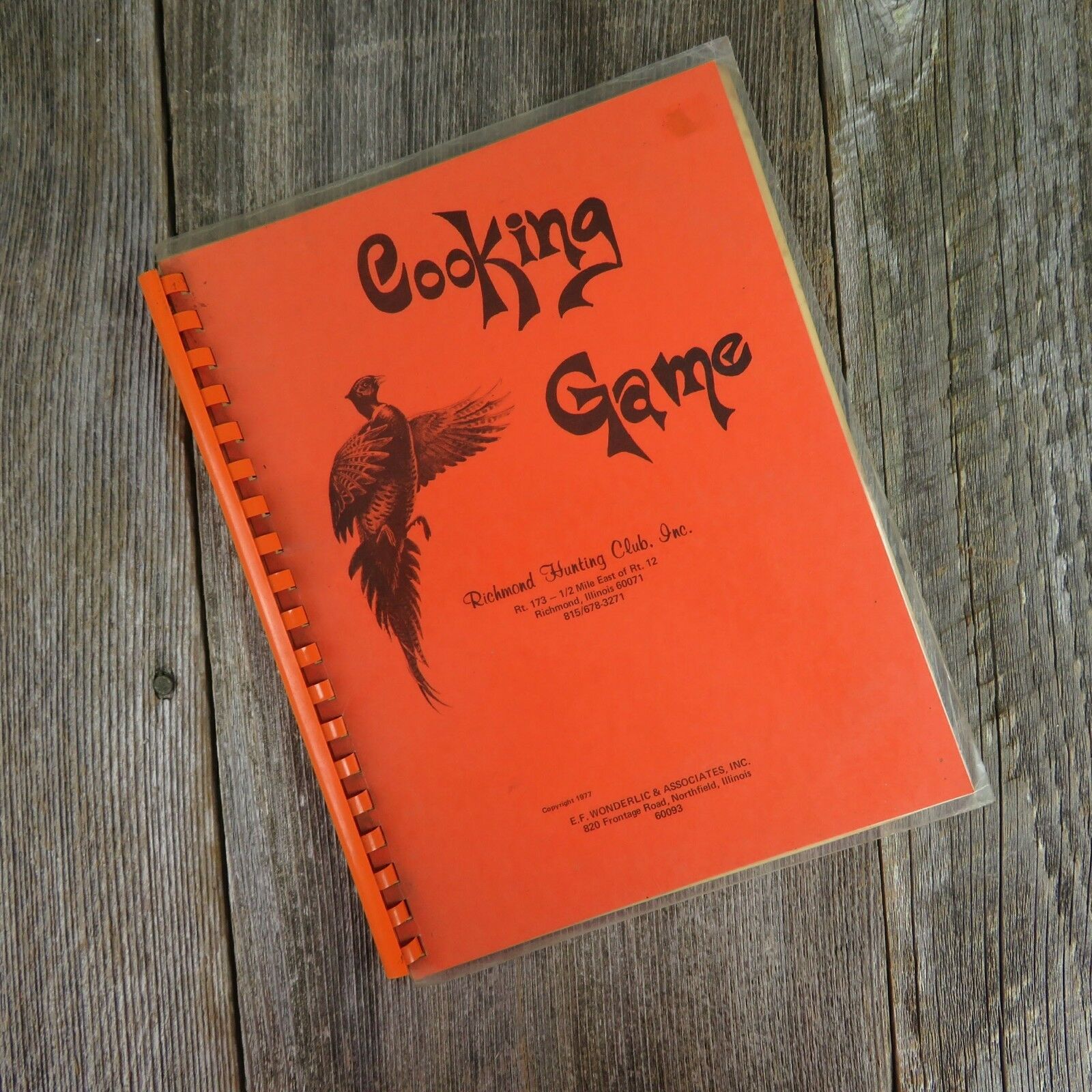 Vintage Illinois Cookbook Cooking Game Richmond Hunting Club of Illinois 1977 - At Grandma's Table