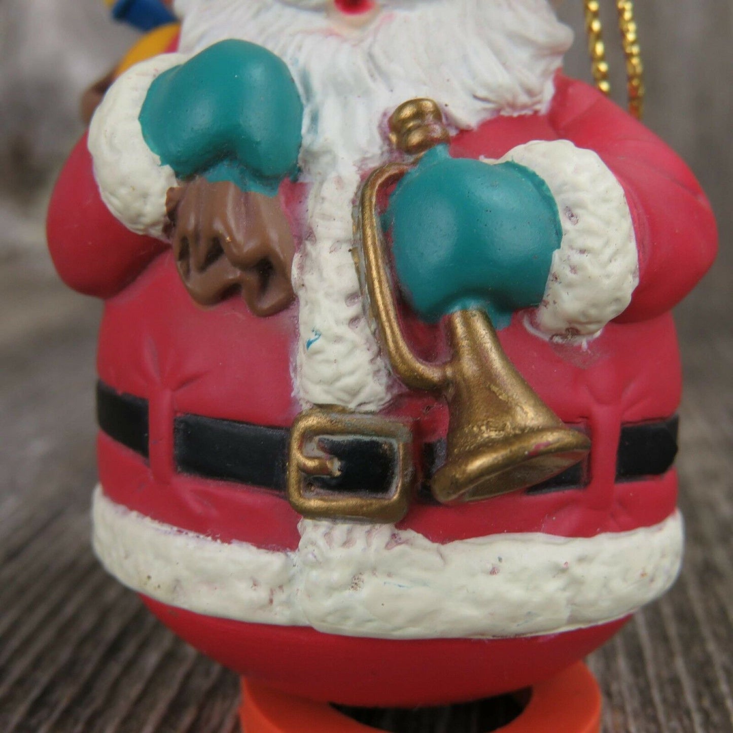 Vintage Santa Claus Sack Christmas Ornament Rollie Pollie Wobble Lustre Fame - At Grandma's Table