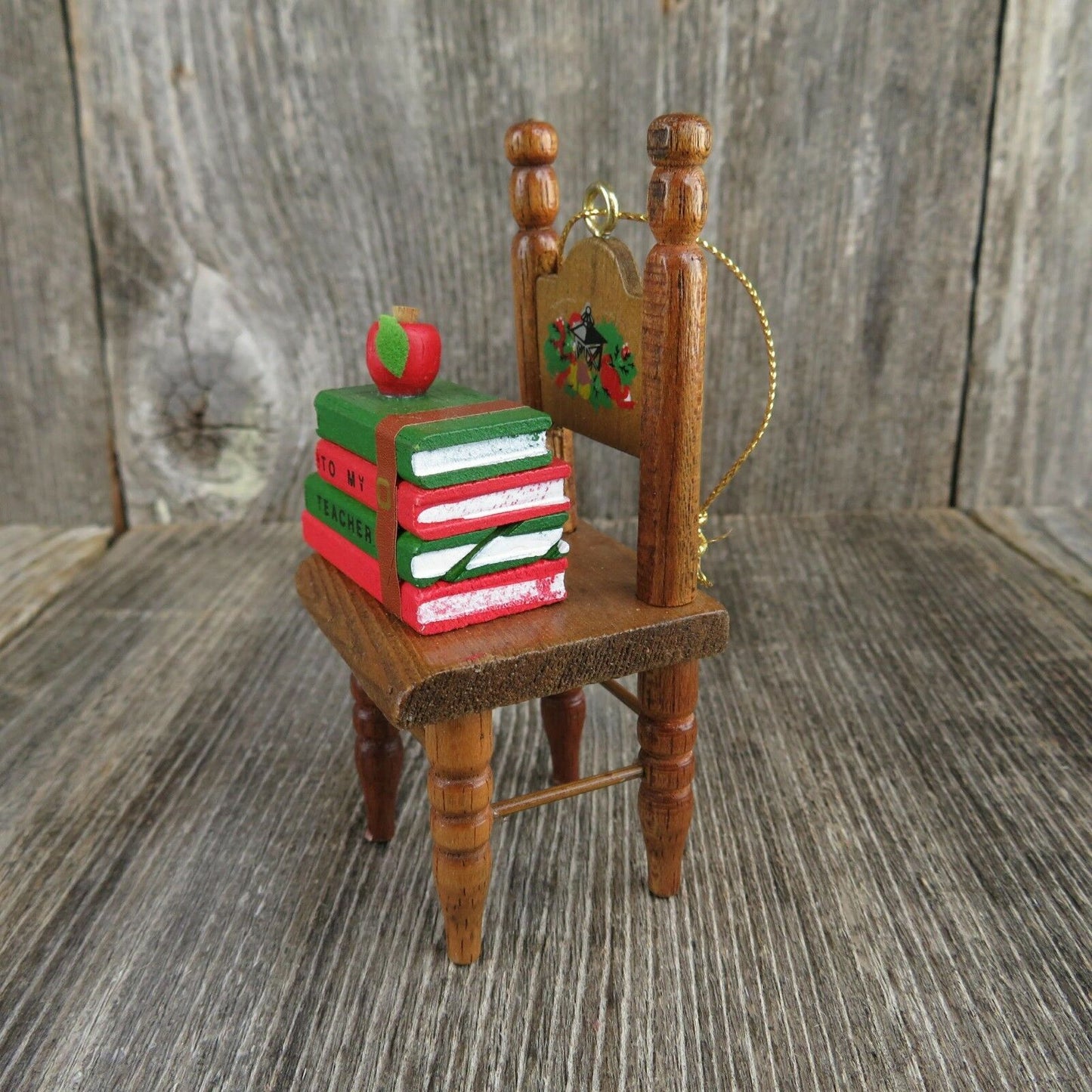 Vintage Teacher Ornament Christmas Gift Chair Appreciation House of LLoyd School - At Grandma's Table