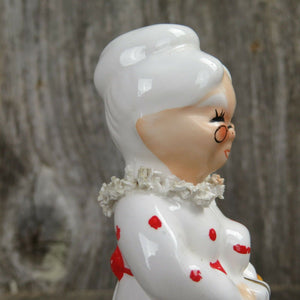 Vintage Mrs Santa Claus Salt Pepper Shaker Spaghetti Christmas Napco Replacement - At Grandma's Table