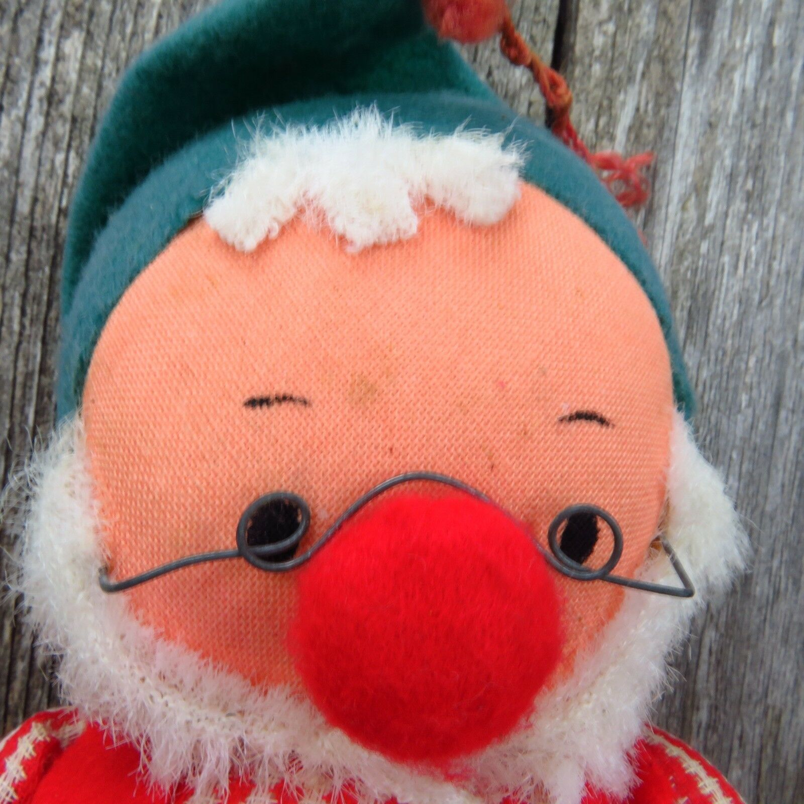 Christmas Elf Ornament Fun Farm Vintage Gnome Plush Stuffed Animal Toy Doll - At Grandma's Table