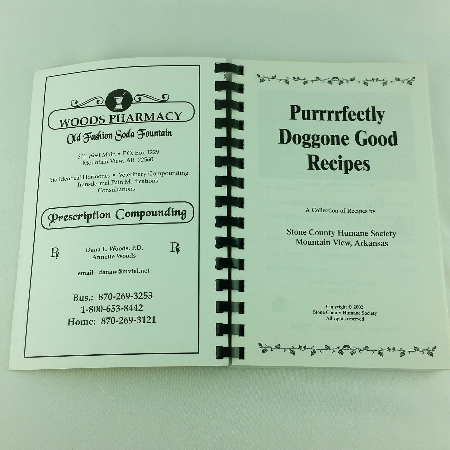 Arkansas Cookbook Stone County Humane Society Purrrrfectly Doggone Good Recipes - At Grandma's Table