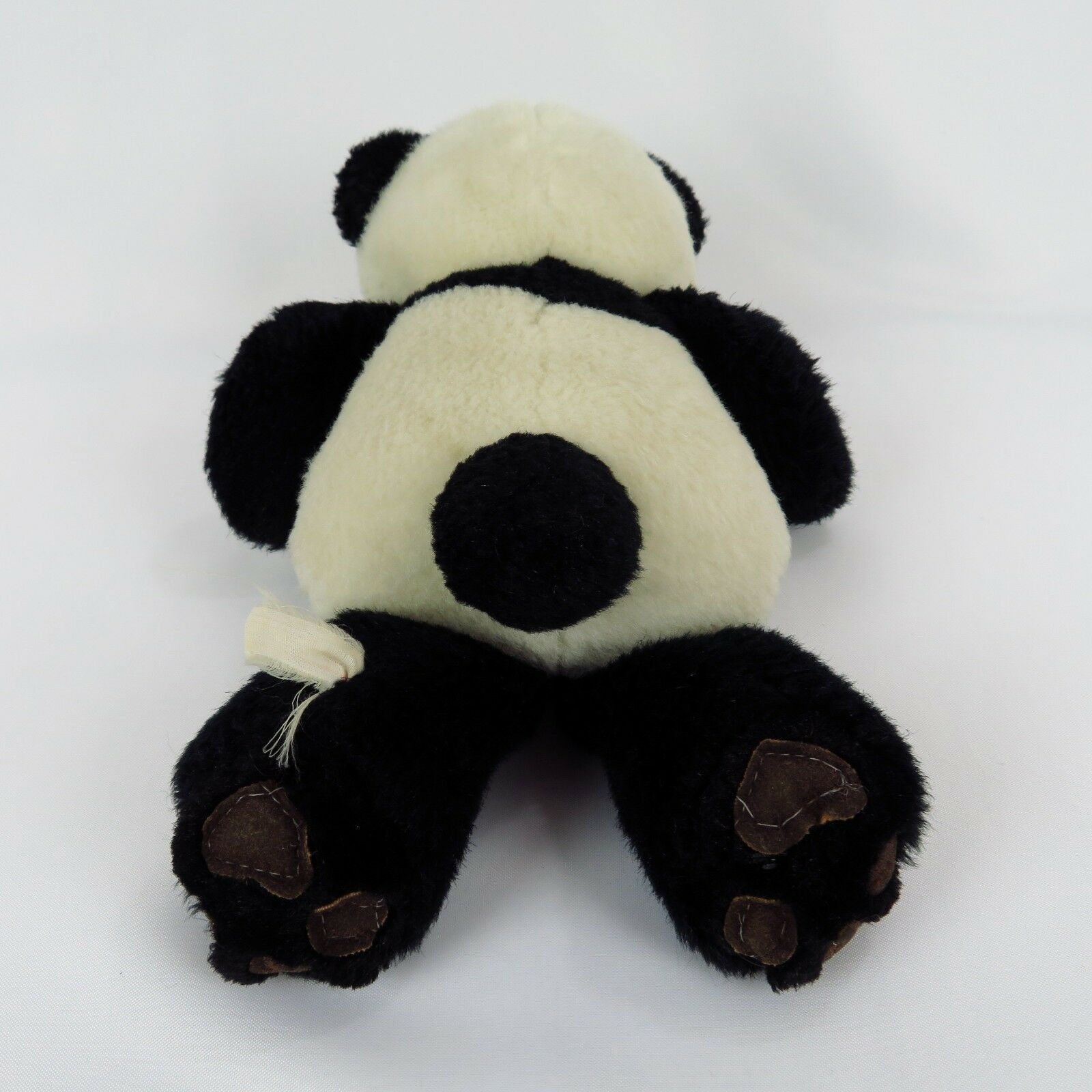 Vintage Panda Teddy Bear Plush Stuffed Animal Toy Doll Black White Brown - At Grandma's Table