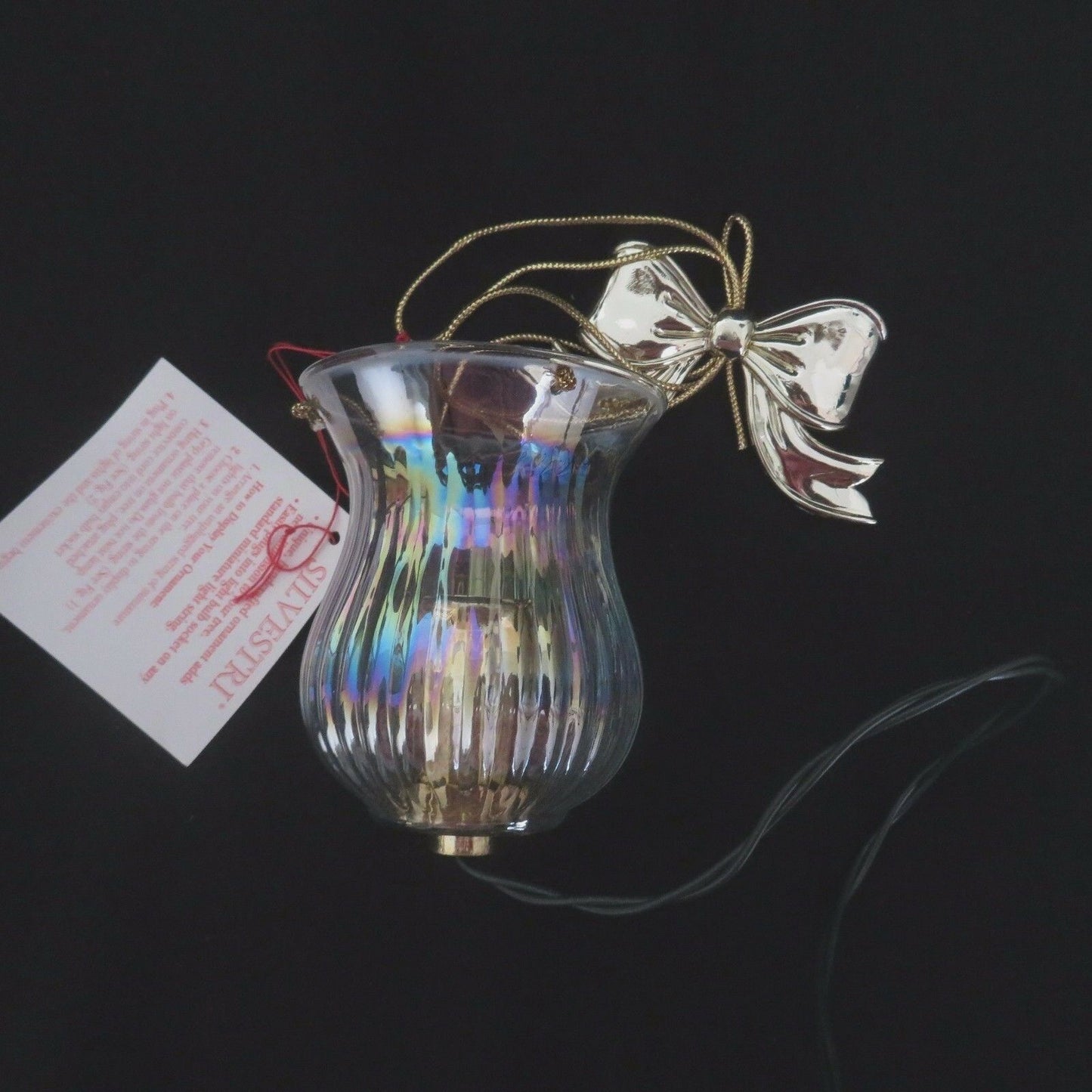 Vintage Lantern Candle Christmas Ornament Silvestri Light Up  Tree Iridescent - At Grandma's Table