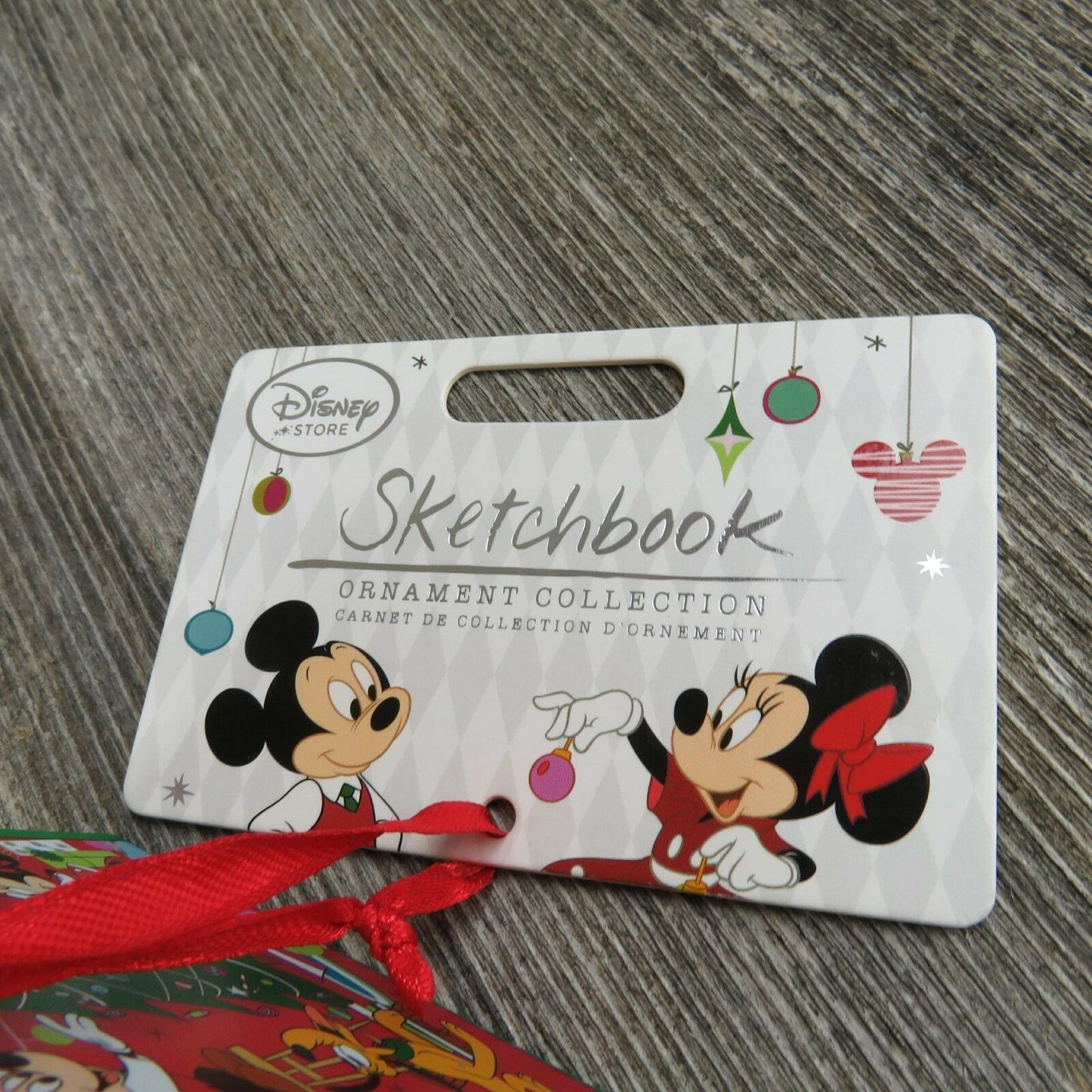 Mickey Mouse Ornament Disney Shopping Gift Bag Sketchbook Christmas Holiday 2014 - At Grandma's Table