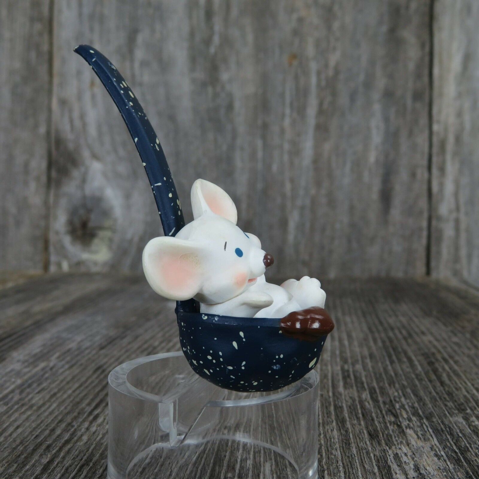 Vintage Mice In Spoon Ornament Hallmark Chocolate Sauce Fudge Forever Ladle - At Grandma's Table