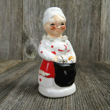 Load image into Gallery viewer, Vintage Mrs Santa Claus Salt Pepper Shaker Spaghetti Christmas Napco Replacement - At Grandma&#39;s Table