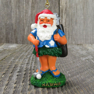Santa Claus Hawaii Golf Ornament Christmas Tree Holiday - At Grandma's Table