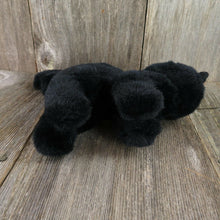Load image into Gallery viewer, Vintage Black Cat Plush Chrisha Playful Kitten Kitty Stuffed Animal Halloween Arched 1980s - At Grandma&#39;s Table