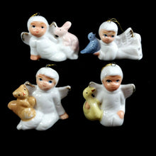 Load image into Gallery viewer, Vintage Angel Animals Ornaments Set Bunny Bird Duck Squirrel House of Lloyd - At Grandma&#39;s Table