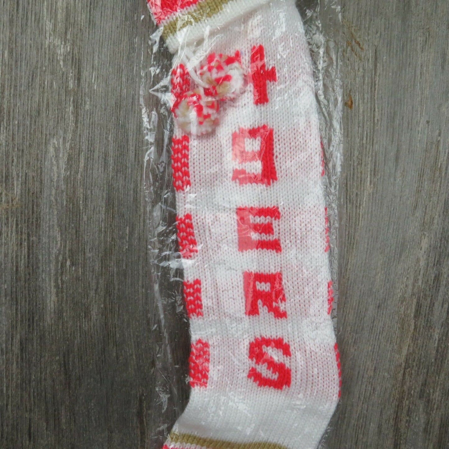 Vintage 49ers Christmas Stocking San Francisco NFL Knitted Knit Football st29 - At Grandma's Table