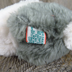 Vintage Bunny Rabbit Plush Stuffed Animal Hare Dakin Easter Gray White Korea - At Grandma's Table