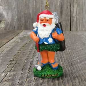 Santa Claus Hawaii Golf Ornament Christmas Tree Holiday - At Grandma's Table