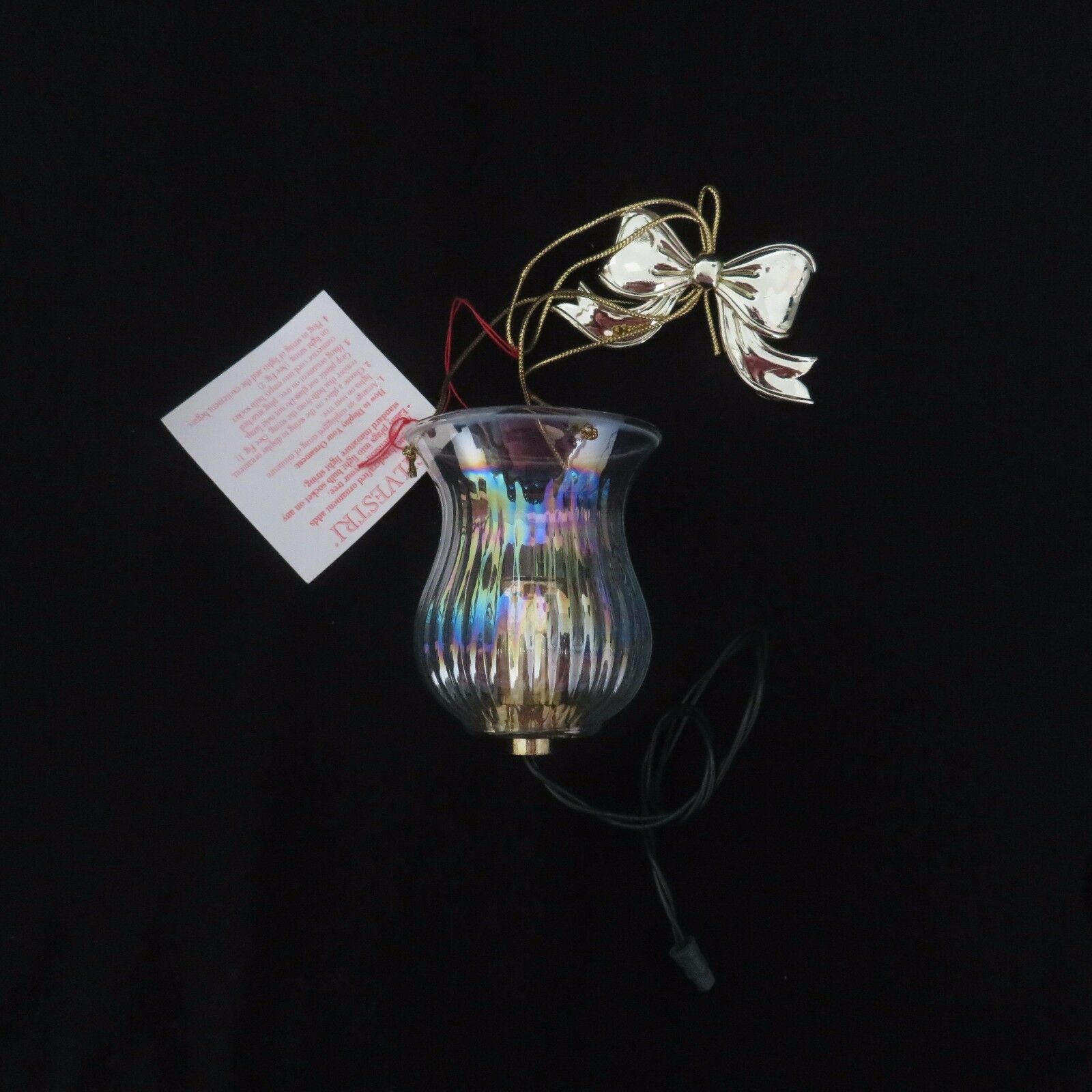 Vintage Lantern Candle Christmas Ornament Silvestri Light Up  Tree Iridescent - At Grandma's Table