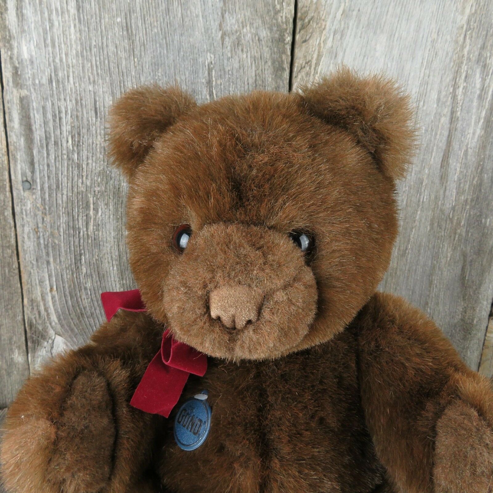 Vintage Teddy Bear Plush Gund Stuffed Animal Collector Classic 1983 Toy Doll - At Grandma's Table