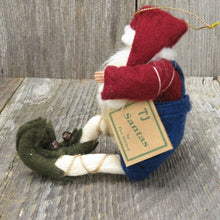 Load image into Gallery viewer, Fisherman Santa Claus Ornament Christmas TJ Santas Tina Mitchell Fish Fishing - At Grandma&#39;s Table