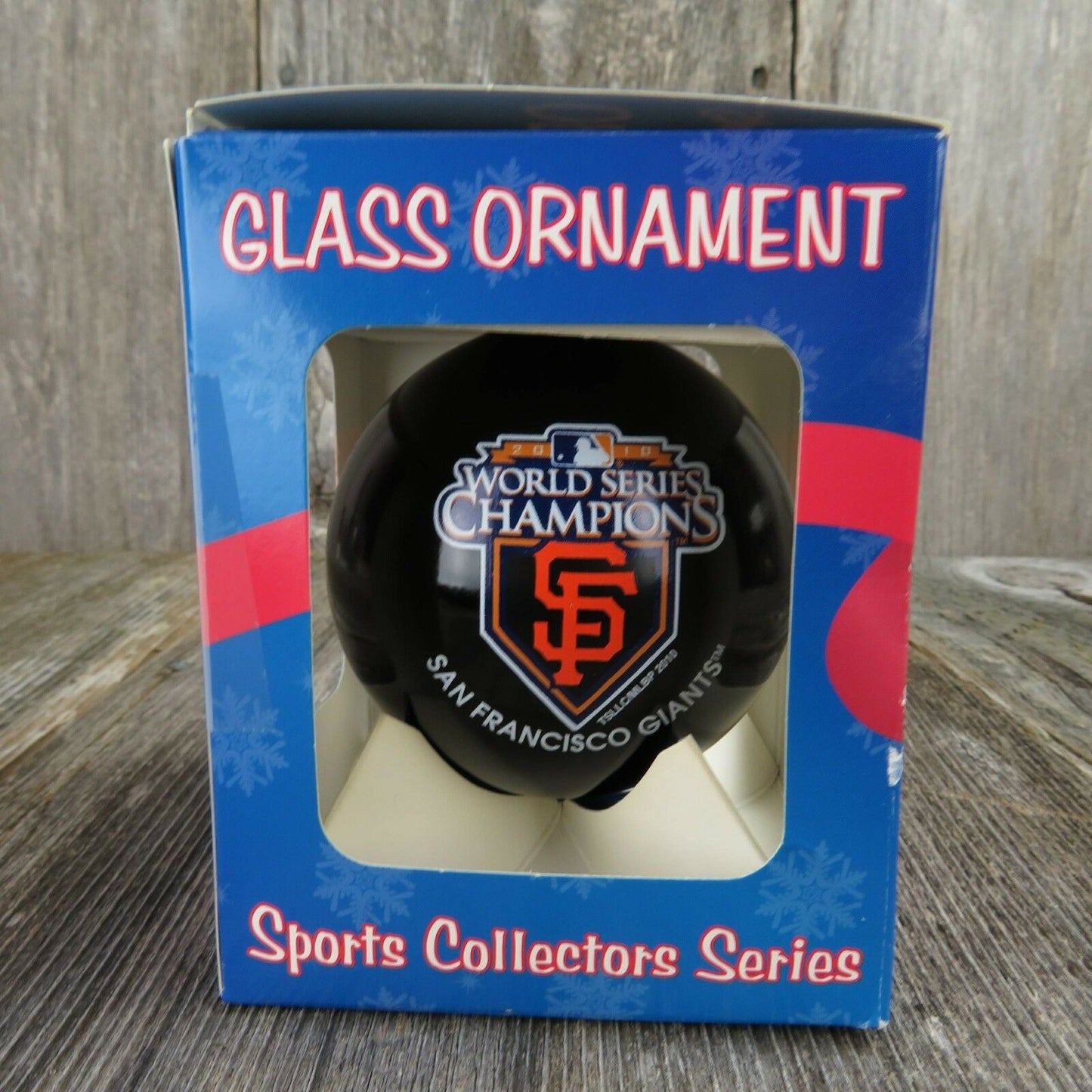 San Francisco Giants Christmas Ornament Glass World Series Baseball Ball 2010 - At Grandma's Table