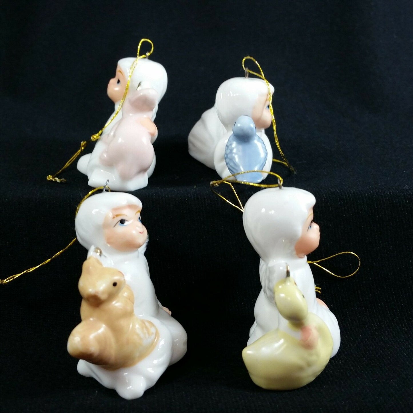 Vintage Angel Animals Ornaments Set Bunny Bird Duck Squirrel House of Lloyd - At Grandma's Table