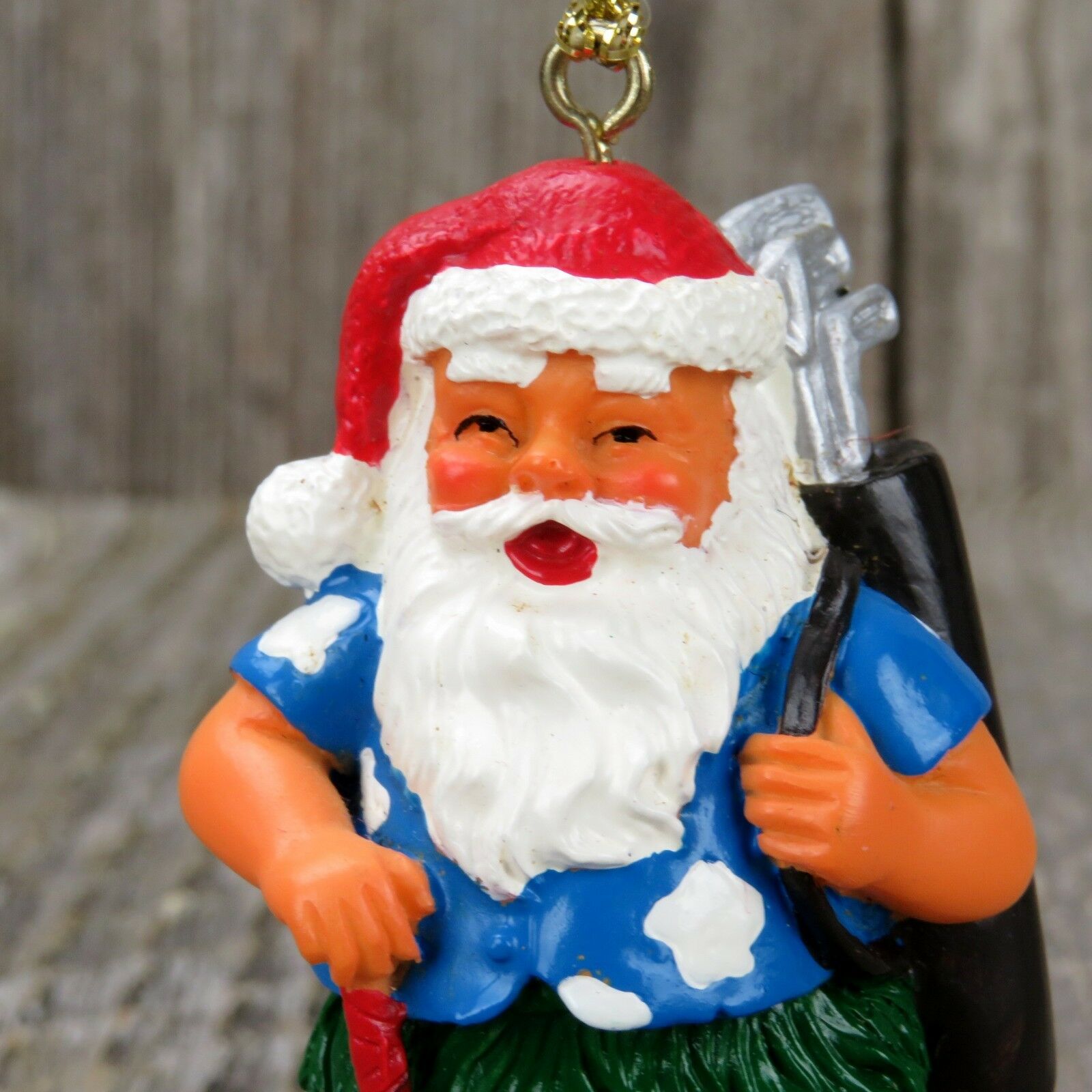 Santa Claus Hawaii Golf Ornament Christmas Tree Holiday - At Grandma's Table