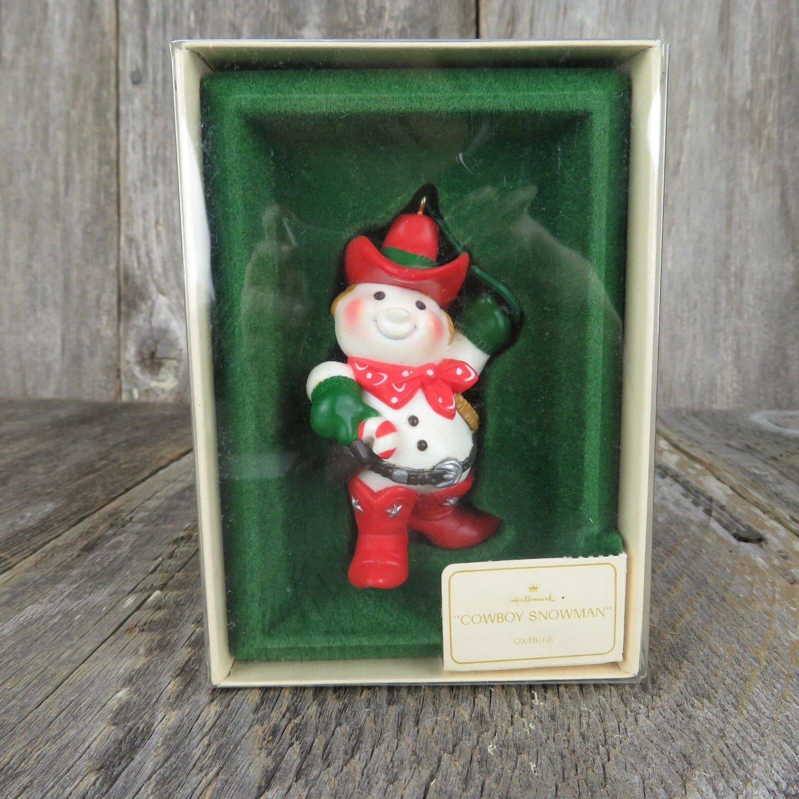 Cowboy Snowman Hallmark Keepsake Christmas Tree Ornament Vintage 1982 - At Grandma's Table