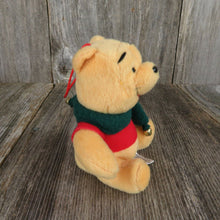 Load image into Gallery viewer, Winnie the Pooh Ornament Plush Disney Stuffed Bear Animal Christmas Scarf Teddy - At Grandma&#39;s Table