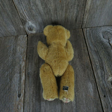 Load image into Gallery viewer, Vintage Mohair Teddy Bear Jointed Plush Stuffed Animal Laura Ashley Gingham Glass Eyes - At Grandma&#39;s Table