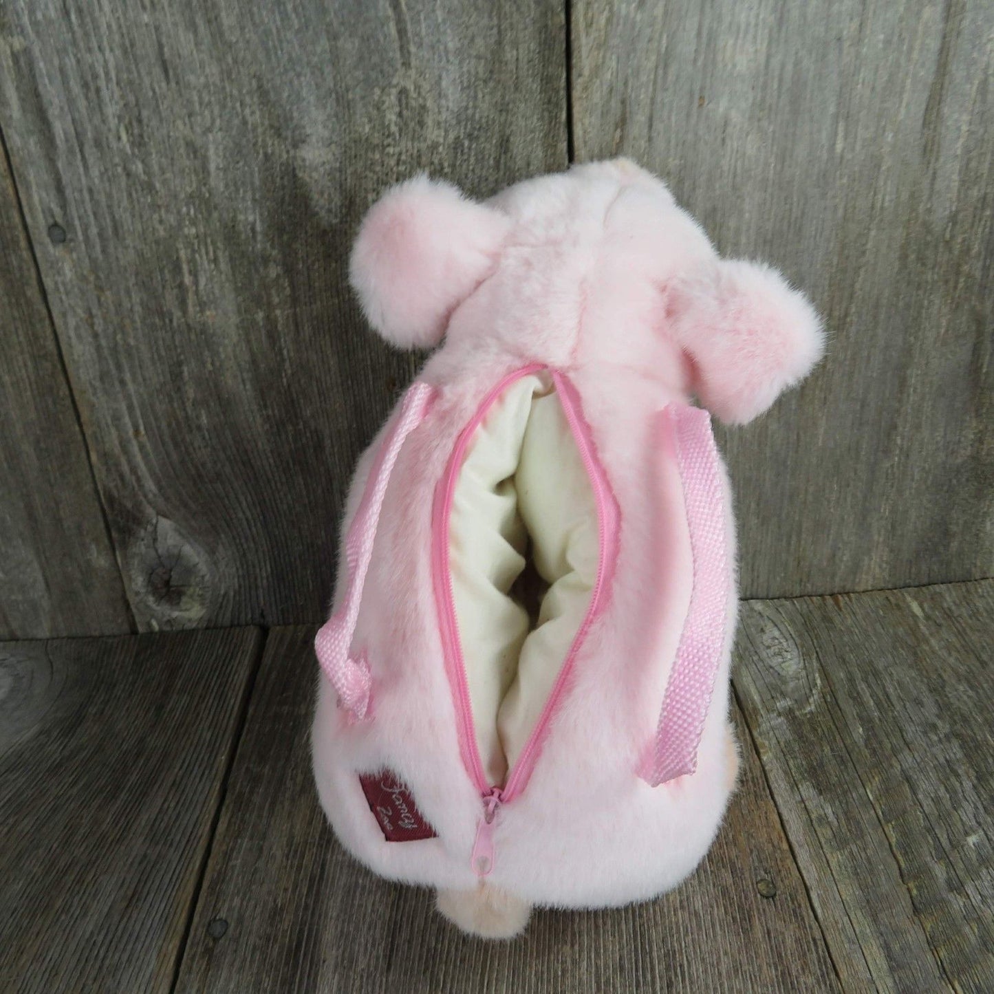 Pig Plush Pink Purse Handbag Stuffed Animal Bag Fancy Zoo Farm - At Grandma's Table