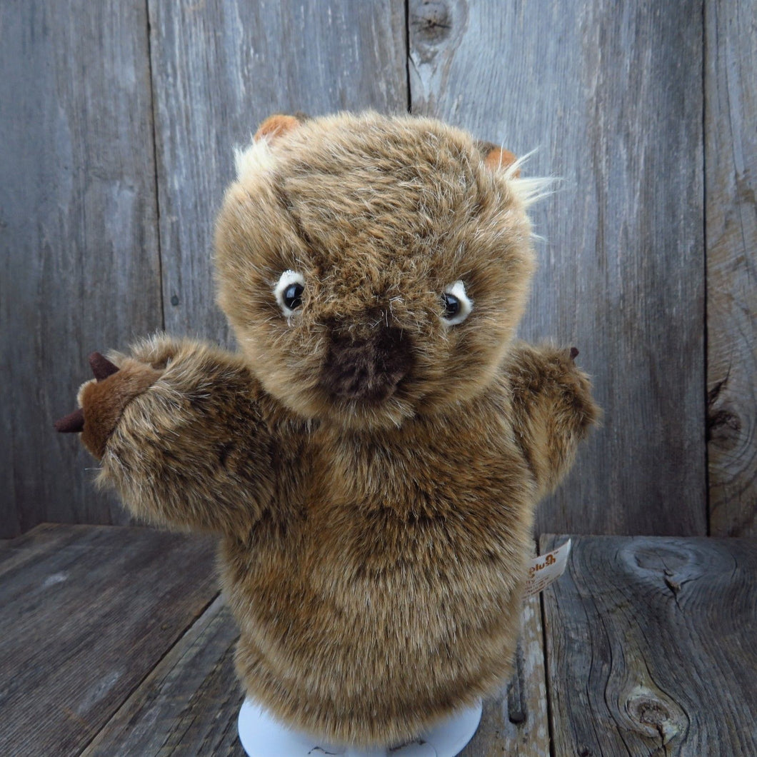 Wombat Puppet Wolly Plush Stuffed Animal Australia Minkplush Toy Doll Hand - At Grandma's Table