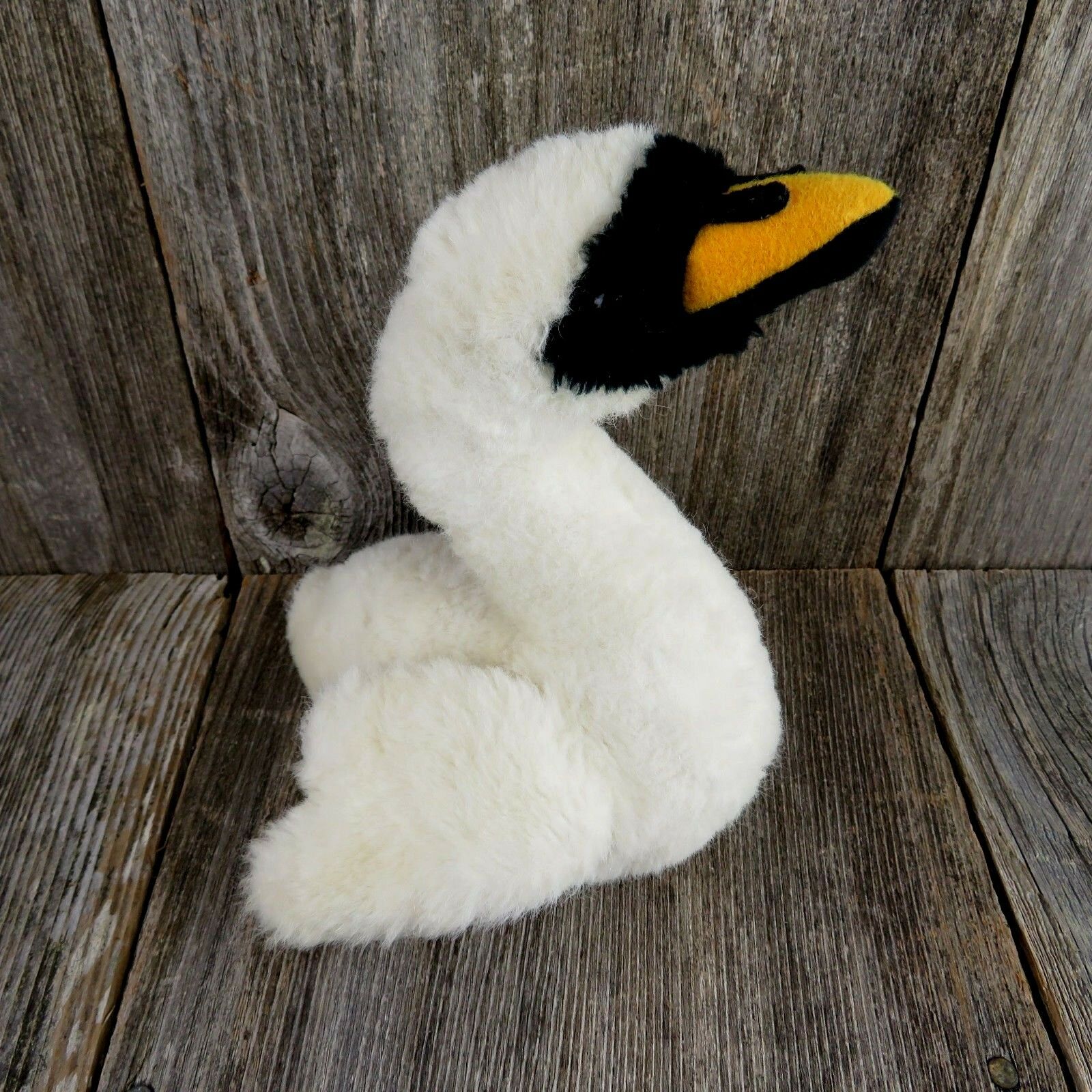Vintage Swan Plush Goose Bird Stuffed Animal Dakin 1981 White - At Grandma's Table