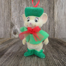 Load image into Gallery viewer, Vintage Mouse Ornament Rescuers Disney Miss Bianca Christmas Flocked Girl - At Grandma&#39;s Table