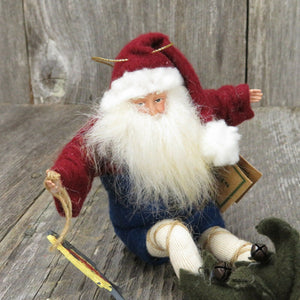 Fisherman Santa Claus Ornament Christmas TJ Santas Tina Mitchell Fish Fishing - At Grandma's Table
