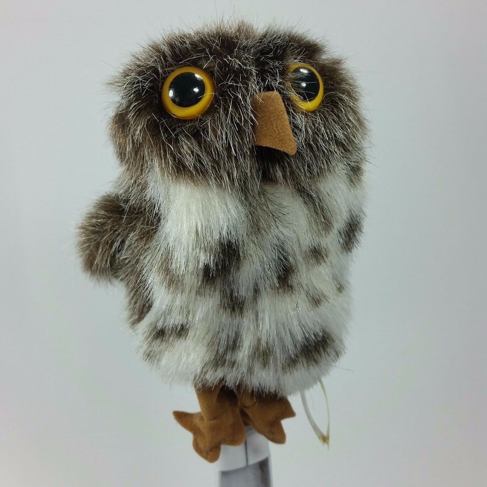 Owl Owlet Finger Puppet Plush Folkmanis Puppet Spotted Stuffed Animal Puppet - At Grandma's Table