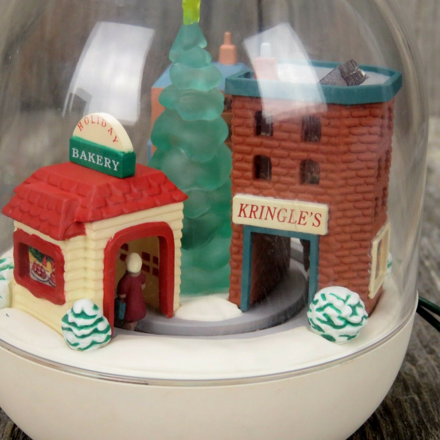 Last Minute Shopping Ornament Hallmark Kringle Town Christmas Magic Light VIDEO - At Grandma's Table
