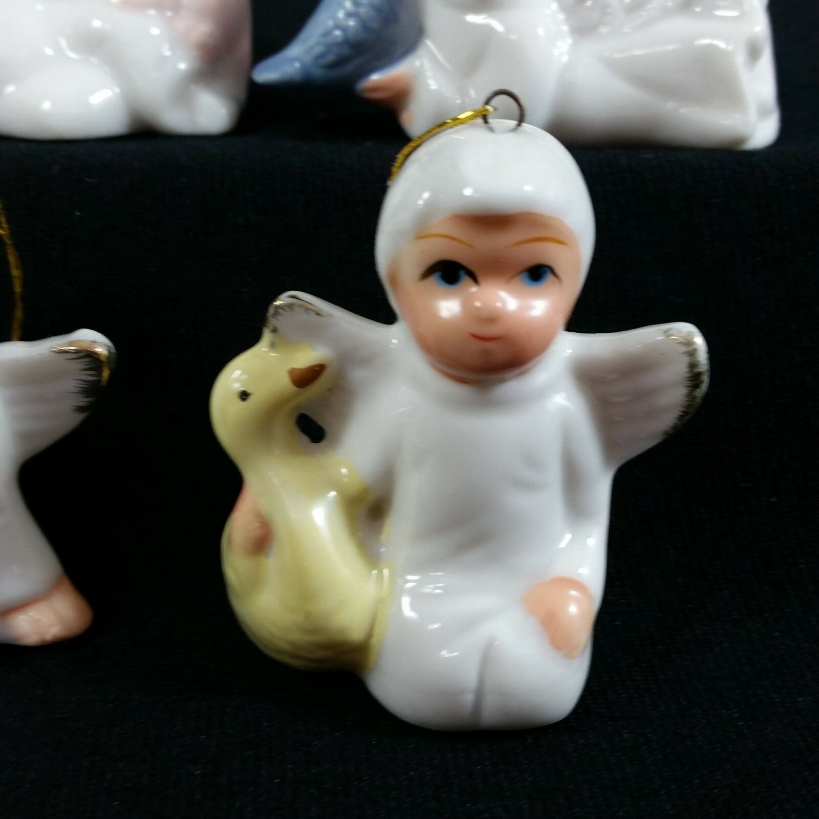 Vintage Angel Animals Ornaments Set Bunny Bird Duck Squirrel House of Lloyd - At Grandma's Table