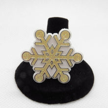 Load image into Gallery viewer, Snowflake Winter Christmas Pin Brooch Hallmark Vintage Holiday 1987 Jewelry - At Grandma&#39;s Table