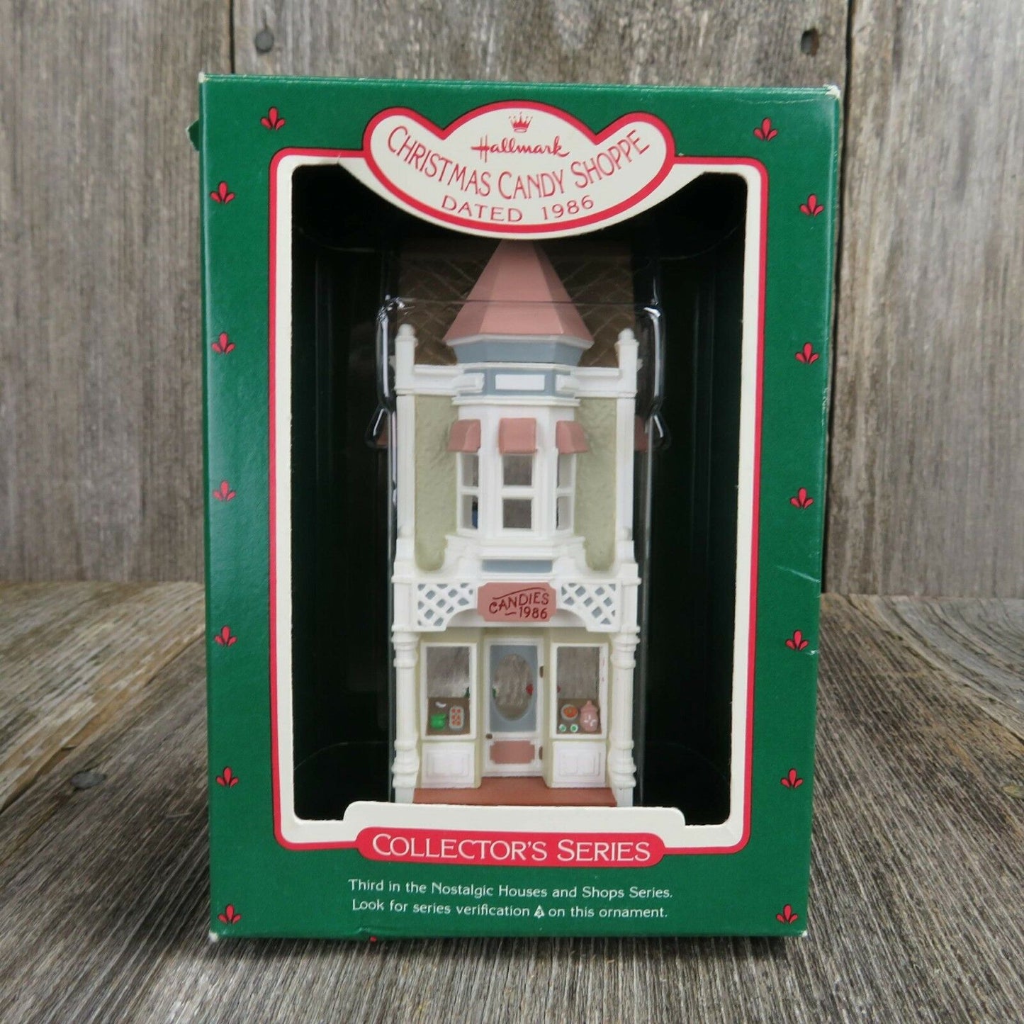Vintage Christmas Candy Shoppe Ornament Hallmark Nostalgic Houses Shops Village - At Grandma's Table