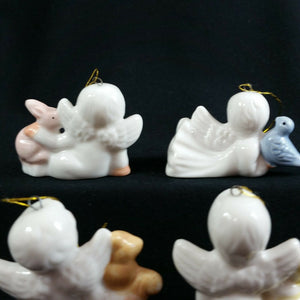 Vintage Angel Animals Ornaments Set Bunny Bird Duck Squirrel House of Lloyd - At Grandma's Table