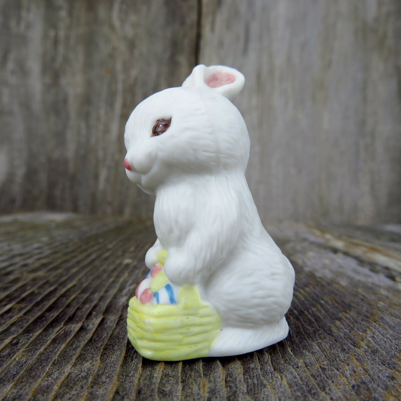 Vintage Bunny Rabbit Hallmark Cards Easter Figurine White Hare 1982 - At Grandma's Table
