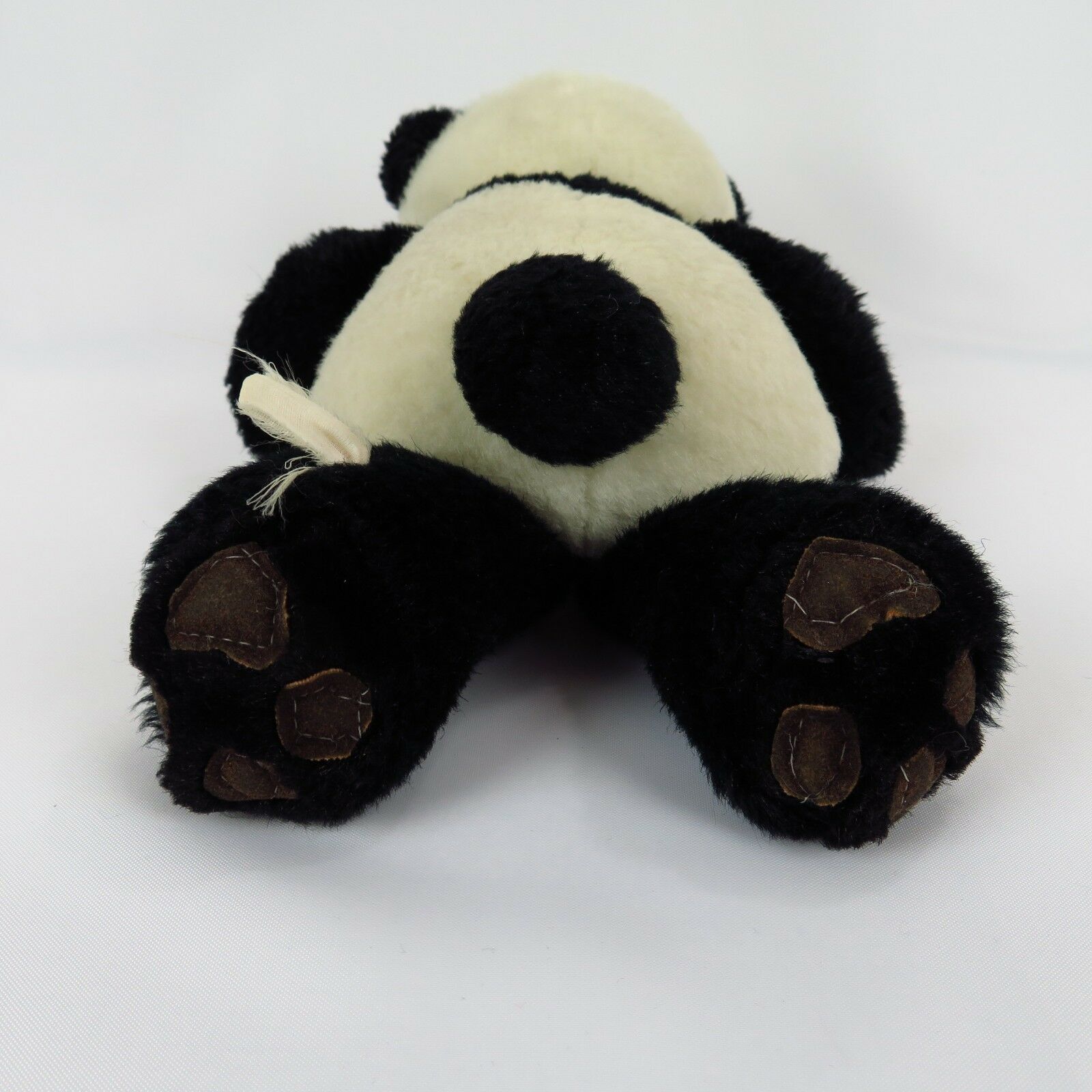 Vintage Panda Teddy Bear Plush Stuffed Animal Toy Doll Black White Brown - At Grandma's Table