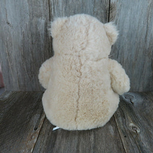 Vintage Teddy Bear Plush Potsy Wishpets Stuffed Animal Toy Doll 1997 Cream - At Grandma's Table