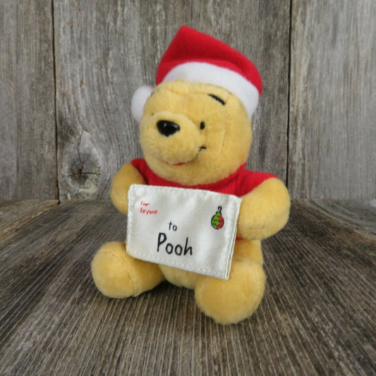 Winnie the Pooh Christmas Card Ornament Plush Disney Stuffed Bear Animal Teddy - At Grandma's Table