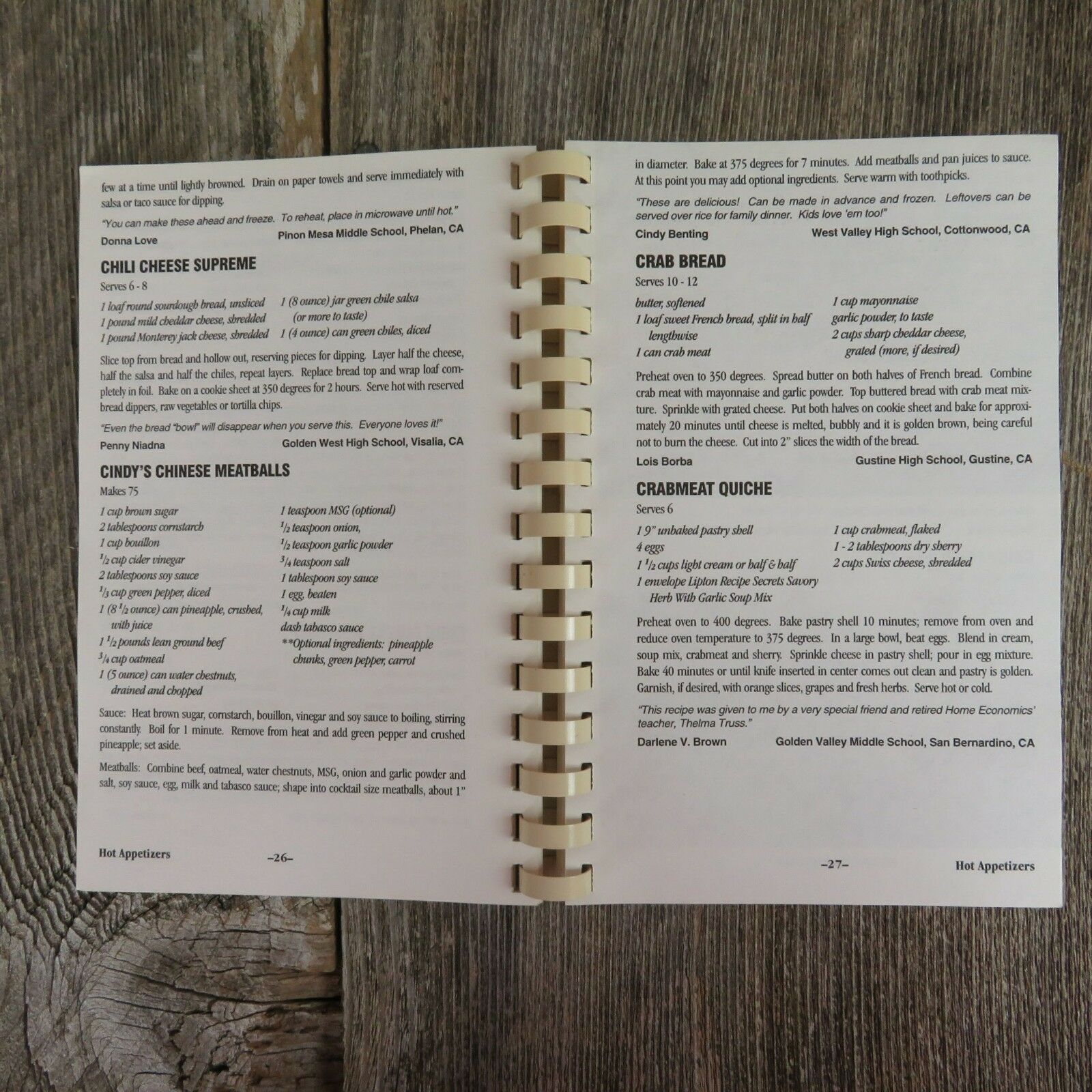 Vintage Party Foods Cookbook Home Economics Teachers Recipes - At Grandma's Table