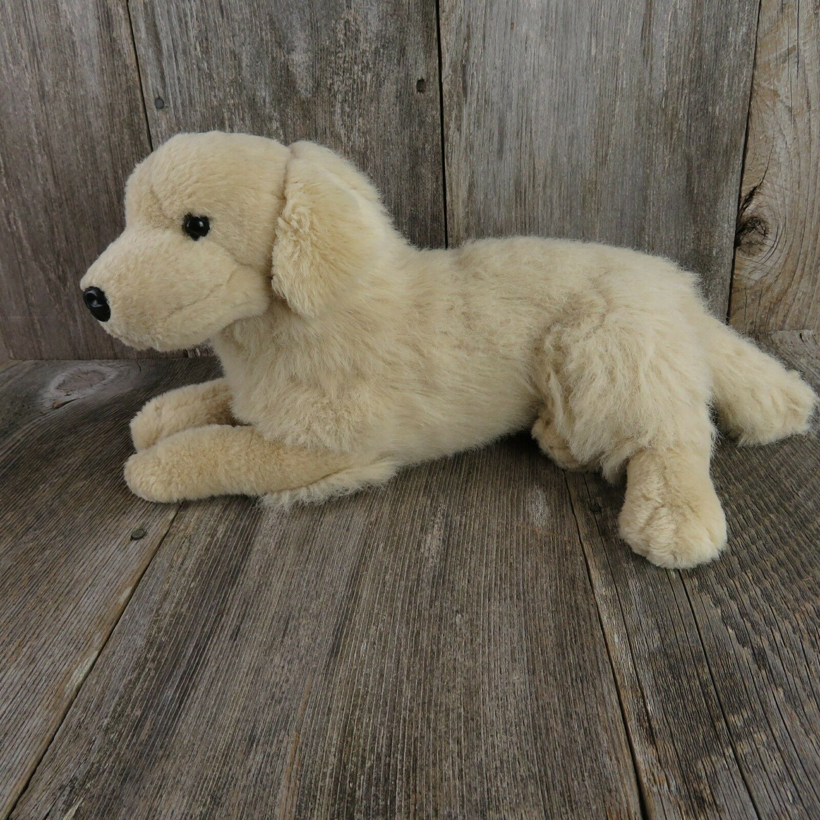 Golden Retriever Dog Plush Puppy Stuffed Animal Yellow Labrador Lounging Lab - At Grandma's Table