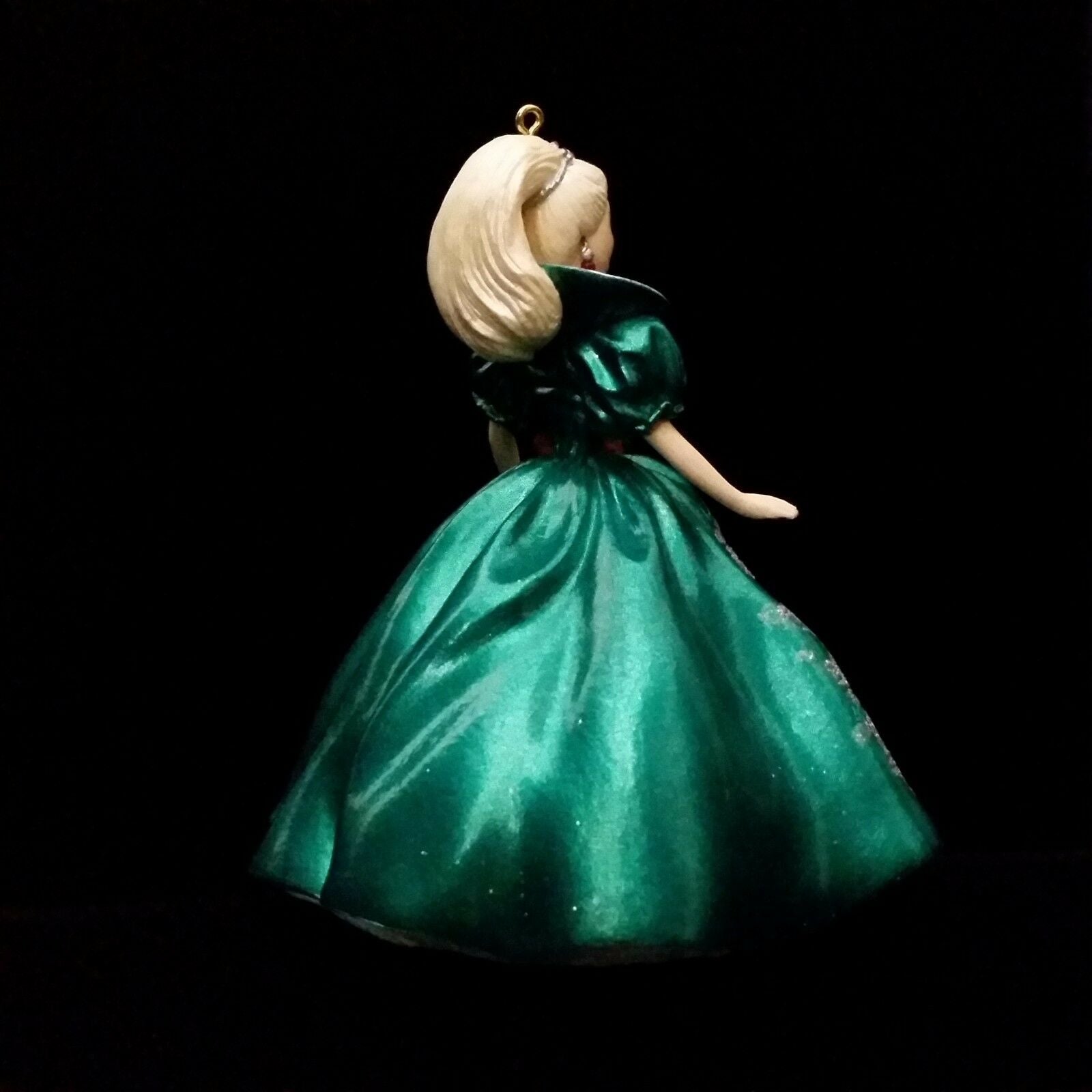 Vintage Holiday Barbie Hallmark Ornament 1995 Green Dress and Blonde H At Grandma's Table Vintage Holiday Barbie Hallmark Ornament 1995 Green Dress and Blonde H At Grandma's Table