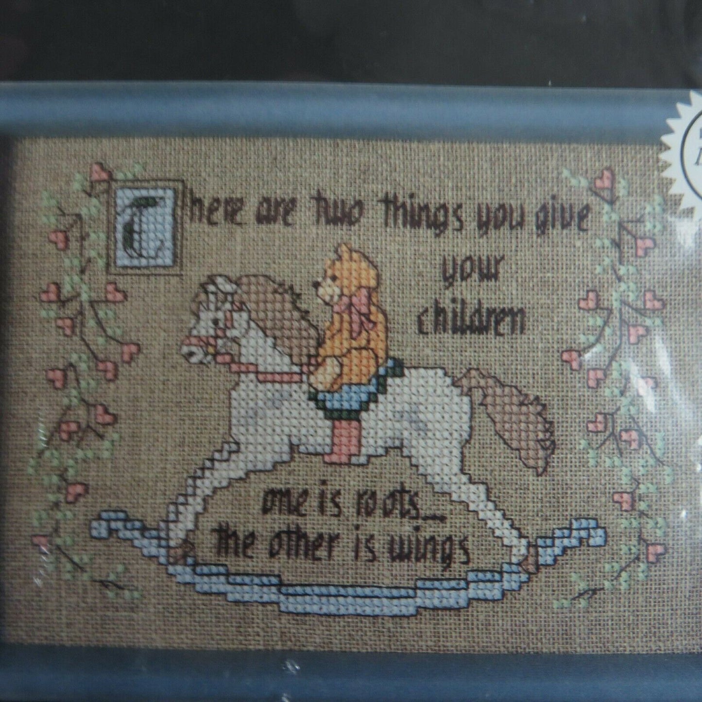Baby Counted Cross Stitch Dimensions Kit Nursery Teddy Give Children Two Thing - At Grandma's Table