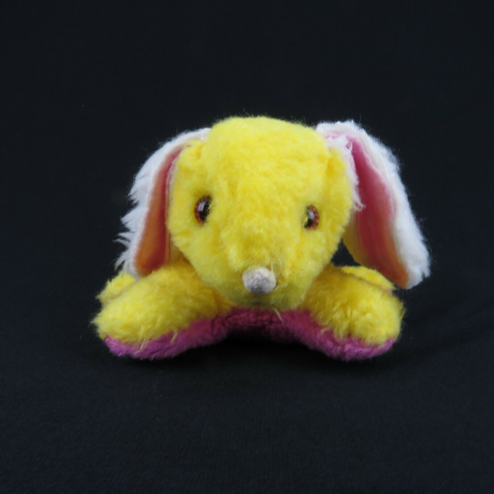 Vintage Bunny Plush Yellow Stuffed Animal Rabbit 1976 Russ Fuzzy Wuzzy ...