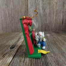 Load image into Gallery viewer, Vintage Mouse Mice Ornament Window Noel Banner Crafts Paper Enesco Lustre Fame - At Grandma&#39;s Table