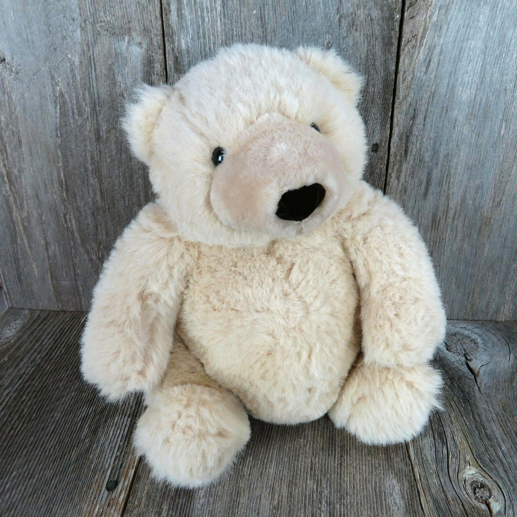 Vintage Teddy Bear Plush Potsy Wishpets Stuffed Animal Toy Doll 1997 Cream - At Grandma's Table