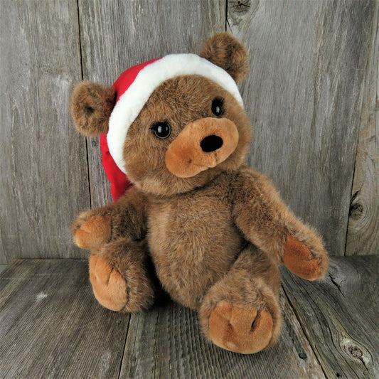 Vintage Teddy Bear Plush Christmas Icicles Russ Stuffed Animal Eyelashes Santa - At Grandma's Table